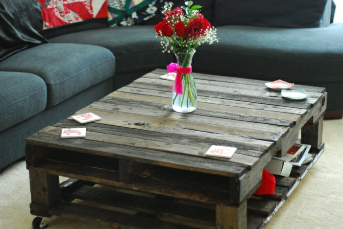 belle table-de-palettes Euro-salon-design-vie-idées-vie gamme Mobilier- set-salle-palettes-table-euro