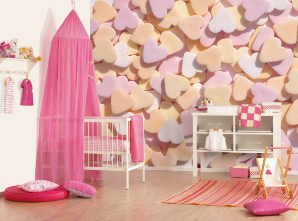 جميلة-الحضانة-فتاة-غرفة الطفل-تصميم-غرفة الأطفال-إعداد