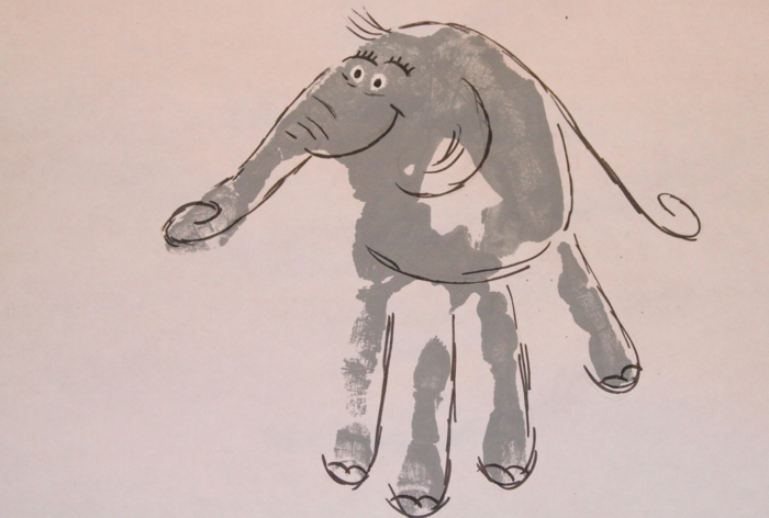 mukava kuva käsinkirjoituksella - vielä kaunis elefantti
