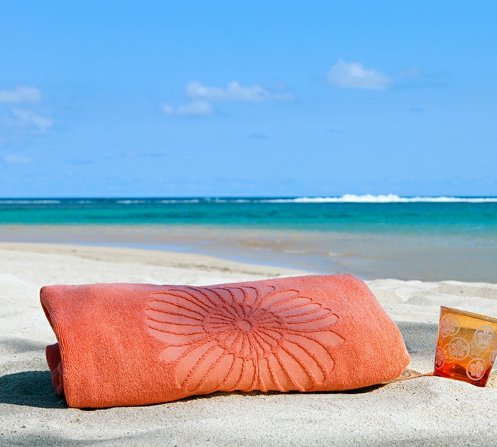 красив Orange кърпа с цветя плаж-екзотичен