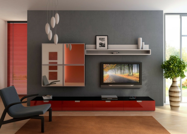 diseño gris para la sala de estar - interior interesante