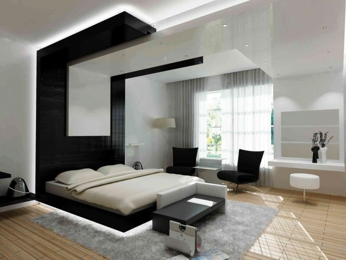 बेडरूम-रंग-ग्रे-और-काले-सुपर डिजाइन