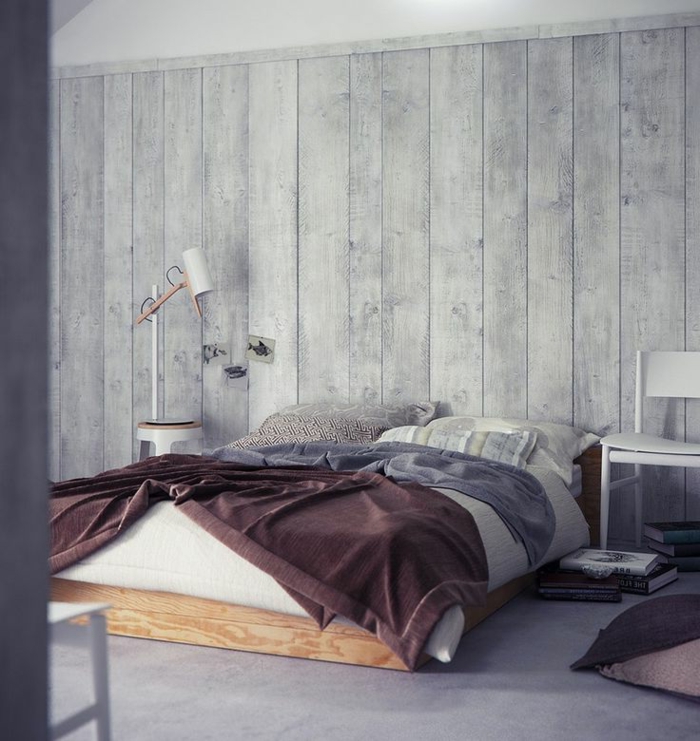 spavaća soba-inspiraciju-drvo Optički zidni dizajn-zid-drvo Optic-pozadina-wallpaper-ideje-lijepe-tapeta