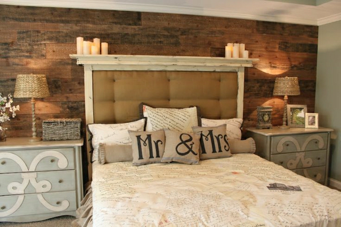 --Bedroom الجدار التصميم الخشب الجميلة جدران المعيشة الجدار التصميم