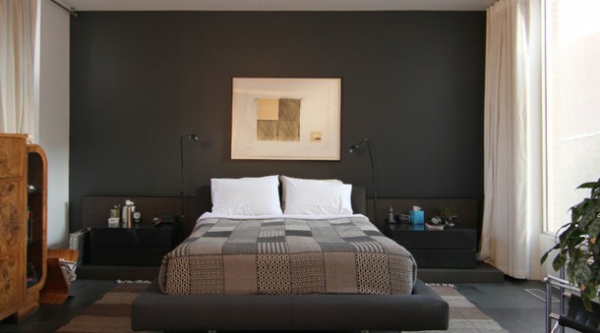 غرفة نوم wandd مستحضرات-داكنة اللون لطيفة صورة