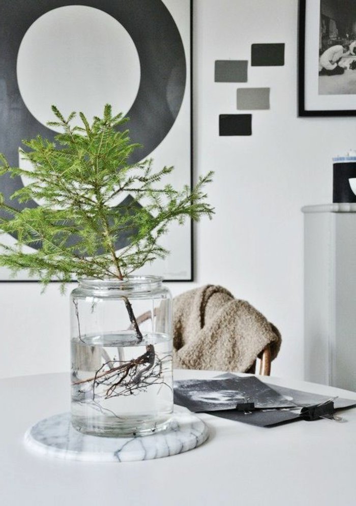 jednostavni-božićnog stola grane ukras-Jar-johe