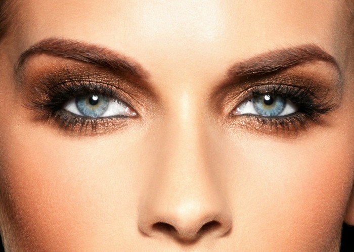 make-up savjeti za oči Šminka za oči hlad plavo-auhen-s-prirodne-boje sjenilo za oči