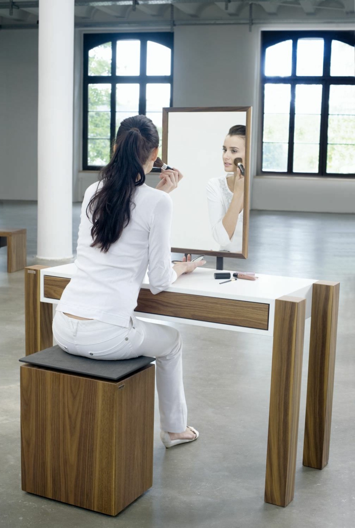 pansement tableau-avec-miroir de bois rectangulaire