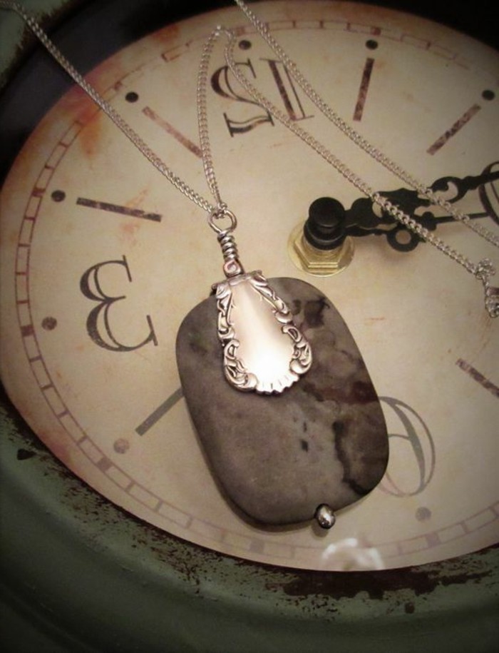 Schmuck-de-cubiertos-yourself de decisiones con piedra-combinado-el-viejo reloj