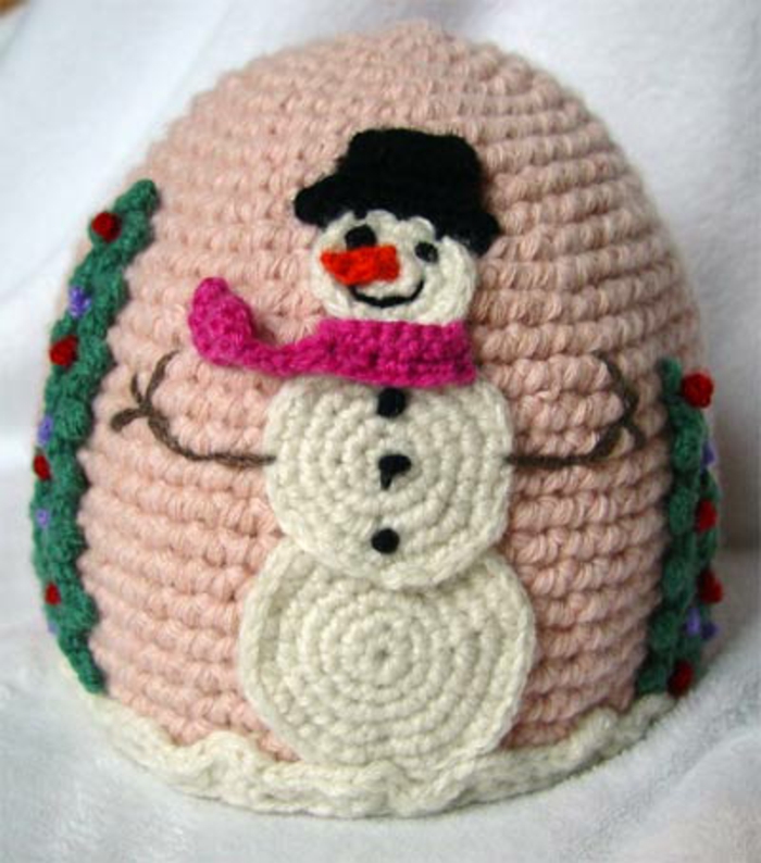 снежен човек-плетене на една кука-много смешно-модел