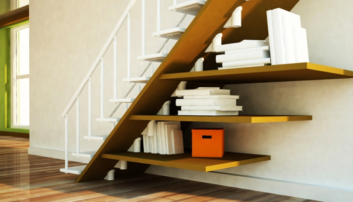 szekrény-under-lépcső polc-modern design