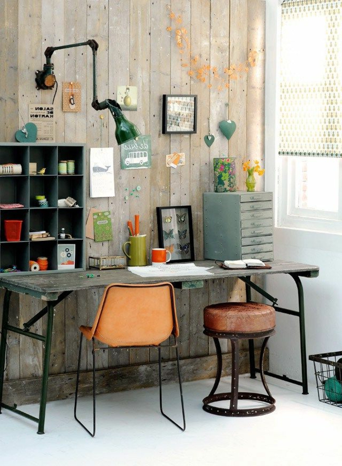 escritorio-silla-ideas-en-anaranjado color