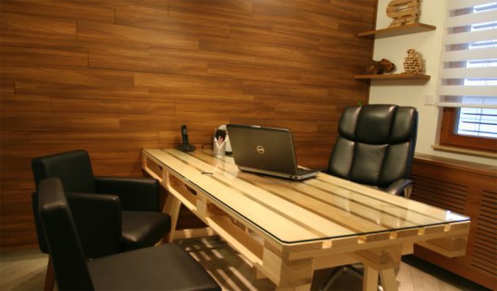 escritorio de la placa-ahorro de espacio-mesas-diseño-de-madera