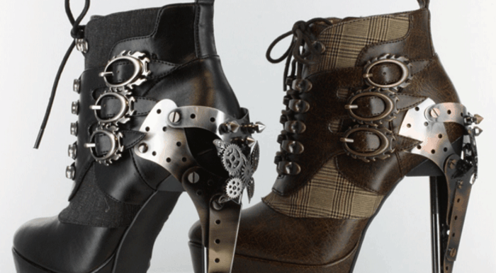 chaussures-avec-talons-haute et steampunk éléments