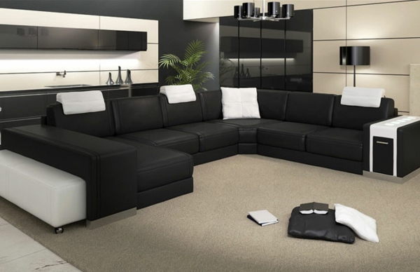καλύμματα μαύρου χρώματος για γωνία-καναπέδες