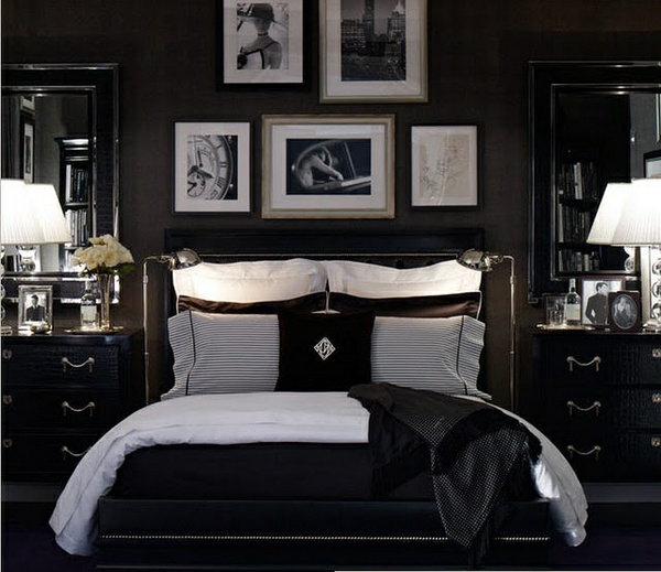 crno-zidna boja po spavaćoj sobi pozadina on-the-zid