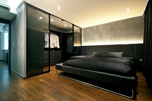 crno-zid boja izgleda-za-spavaća soba-indsustriales