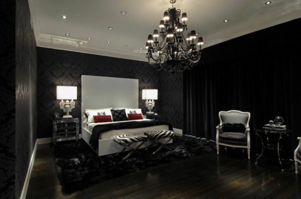 الأسود لون الجدار لغرف نوم سوبر جهاز