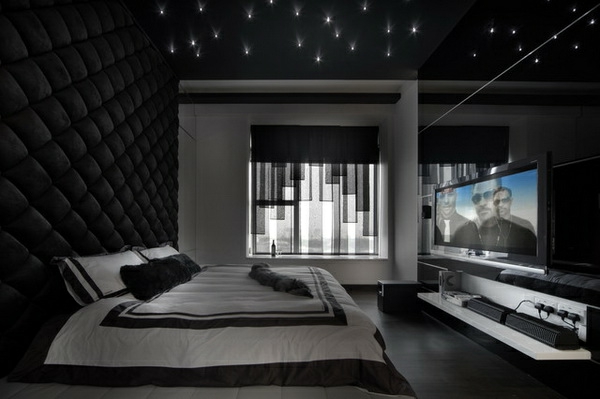 काले दीवार का रंग-देखो-के लिए बेडरूम का सुपर chic-