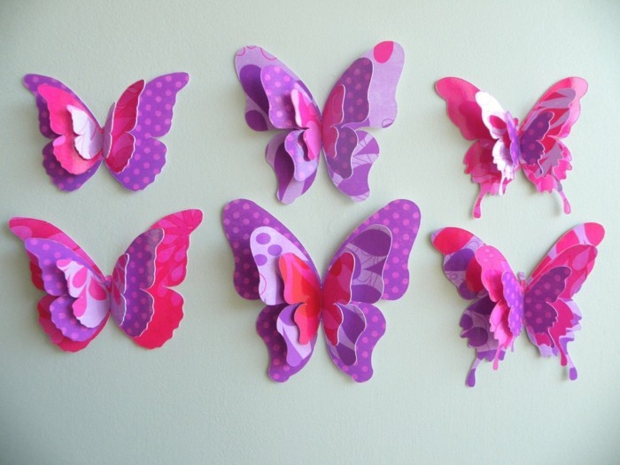 hat gyönyörű kézműves-ötleteket a papír-lepke-bádogos