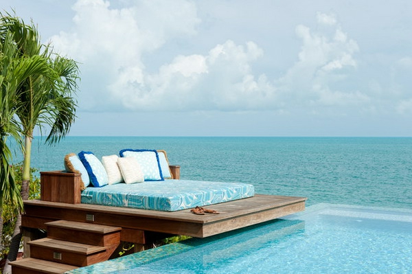 vrlo elegantna vanjska krevet Tropical-okoliš-dlanovi