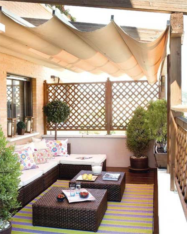 face latérale protection pour-balcon-moderne meubles-deux tables de nid