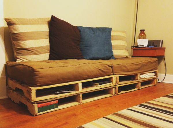 palets Selbstbau muebles de sofá-hecho