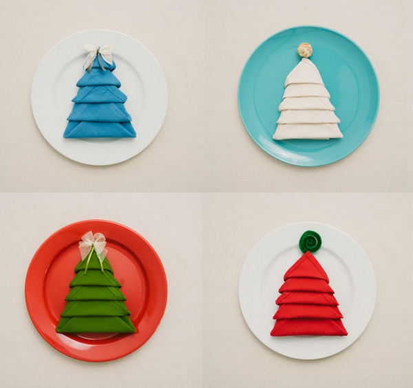 szalvéta-szeres: Christmas-dekoráció-négy-Teller