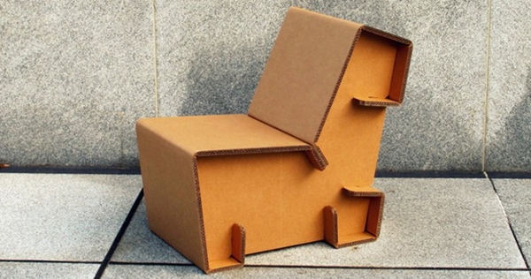 silla de cartón-cartón de cartón-muebles-sofá-de-cartón