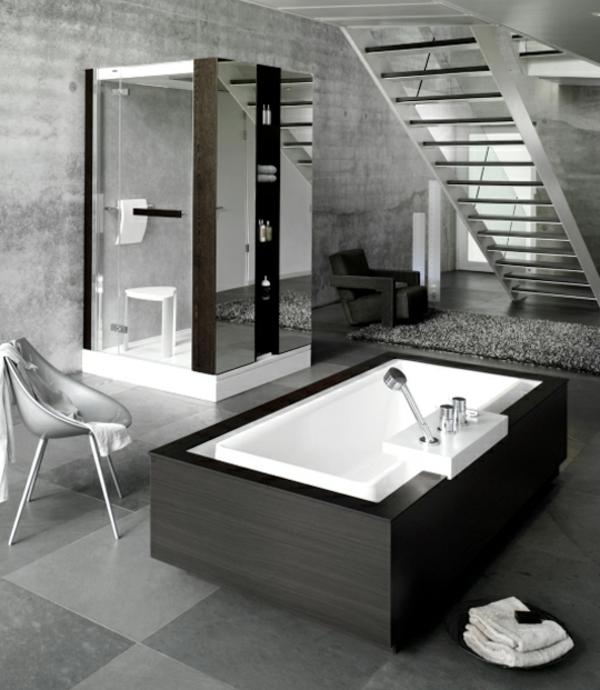 ezüst színű falra szép-fürdőszoba-sötét