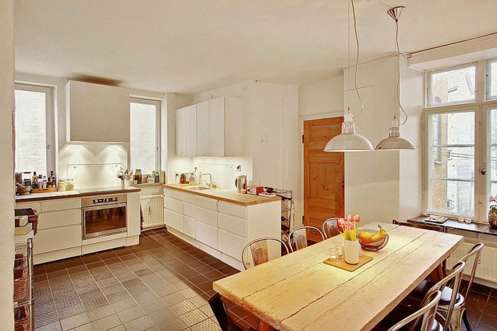 Skandinavski set-moderne-kuhinja-drvo stol