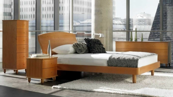 скандинавски-легло-ultramodernes-дизайнерски стени от стъкло