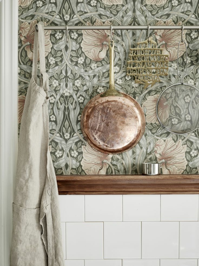 motivos cocina escandinava interior hermosa cosecha-wallpaper-floral