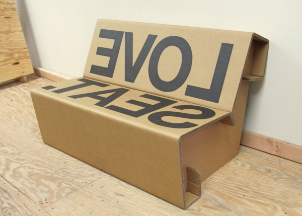 sofá-establecimiento ideas Tinker-con-cartón-kartone-