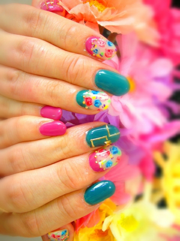 verano-Nail Design-hermosas-colores