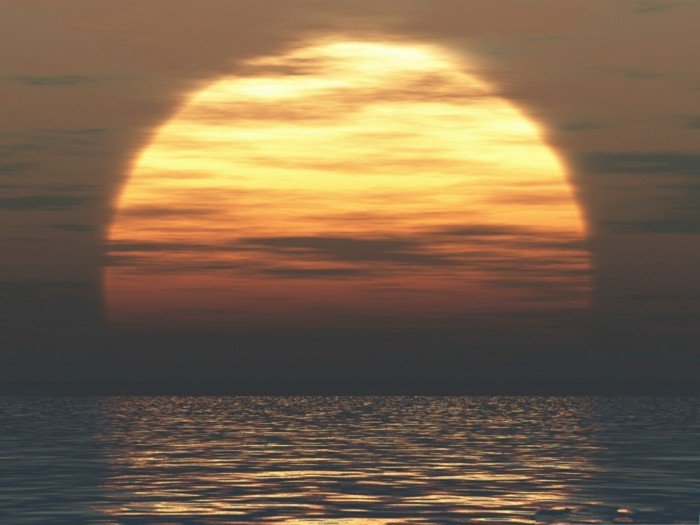 soleil coucher de soleil sur la mer