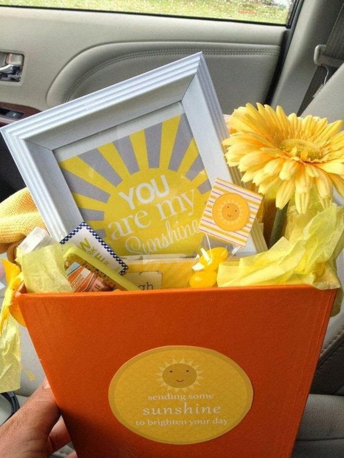 слънчево-кошница с подаръци Идеи и за приятели