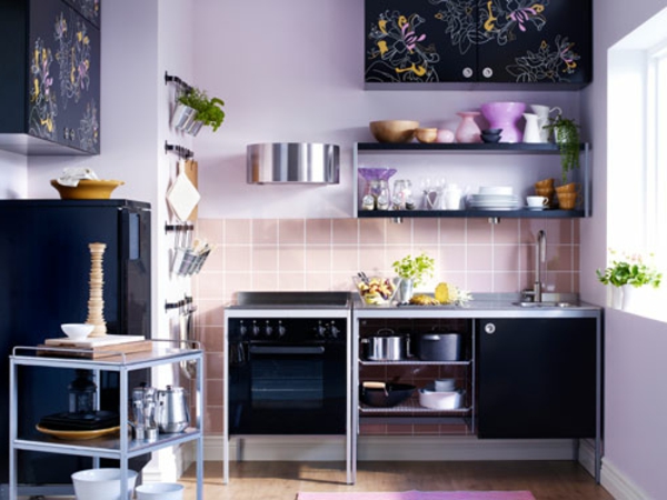 sudoper-kuhinja-nehrđajući čelik-moderno - kuhinjski namještaj u crnoj boji