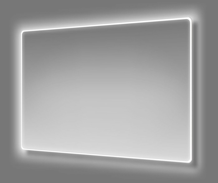 مرآة مع الإضاءة مقابل الحمام غير المباشر في الإضاءة