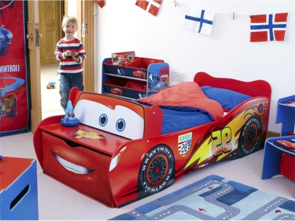 play-bed-very-modern-car - mcqueen red fareb