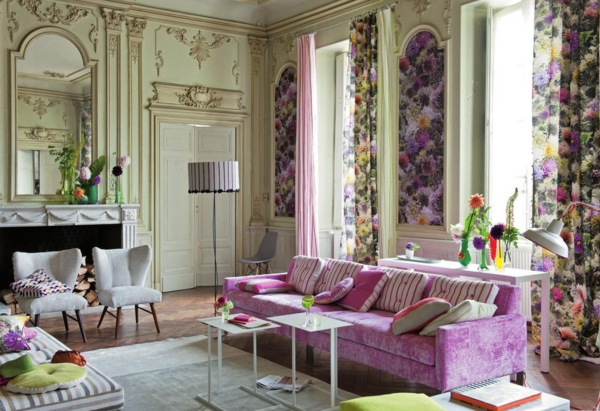 άνοιξη-διακόσμηση-σε-υπνοδωμάτιο χρώμα-mix πολύχρωμα λουλούδια-deco