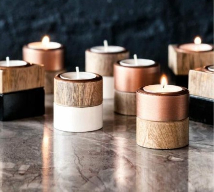 стилни-специални свещи стойка изключване на дървен материал