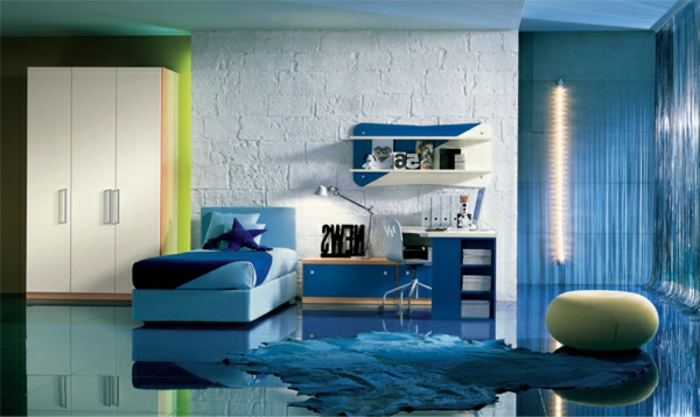 csíny ötletek falai-in-nappali-színű fal-világoskék