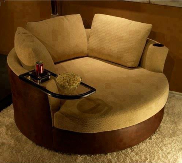 bezbrižno-kauč modernizirati okruglog oblika