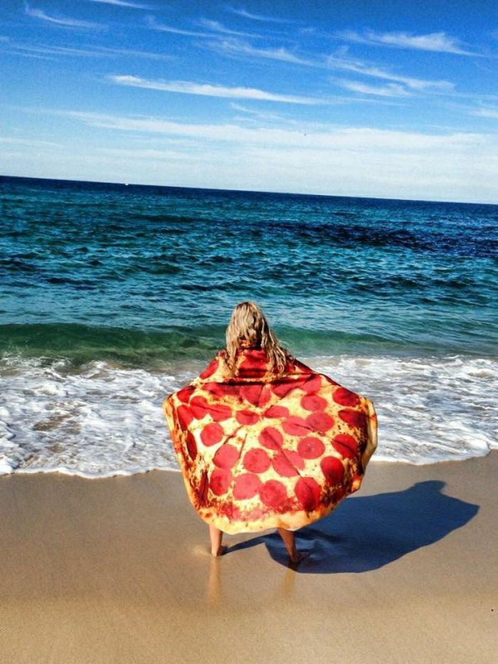 супер готино плат творческа идея пица Модела плаж море