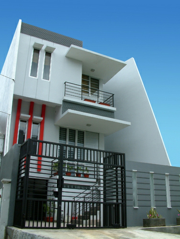 szuper ház minimalizmus építészet fehér homlokzat