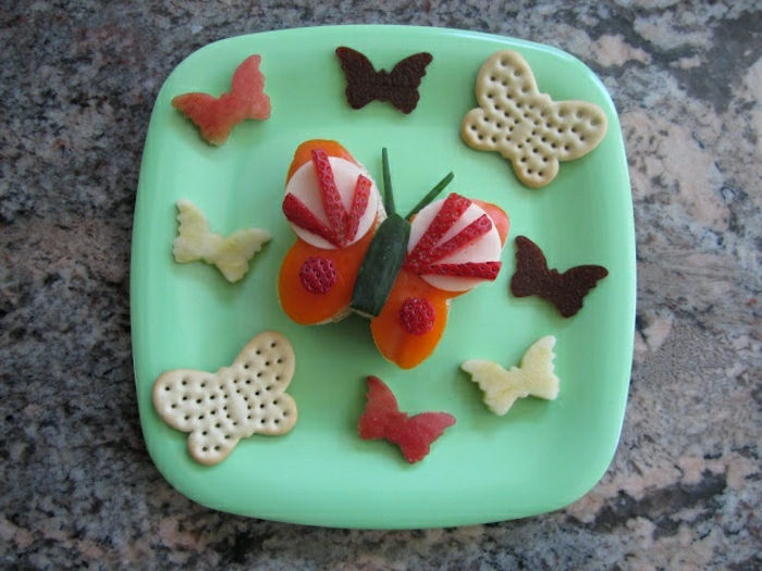 szuper-kreatív ötlet szendvicsek Pillangók
