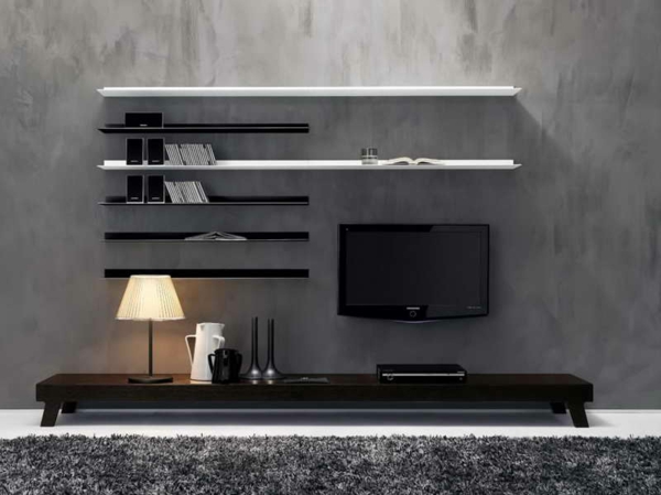 super-moderne-a-elegantna crna TV stol