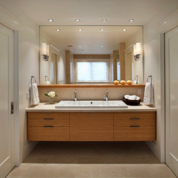 -super-buen diseño de iluminación moderno en el baño