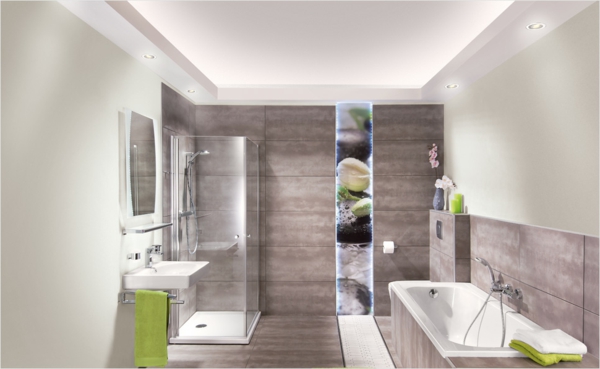 super bel éclairage design moderne dans salle de bain